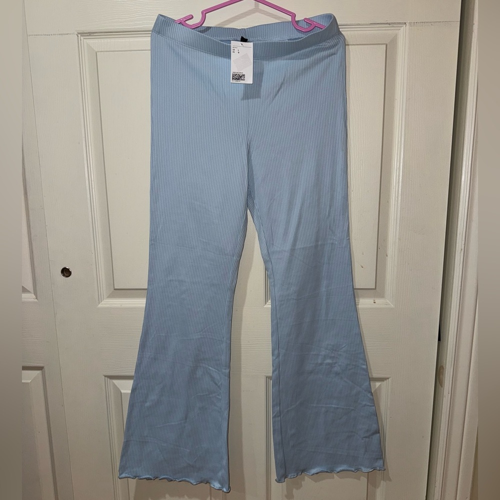 Divided Sky Blue Ribbed Pants